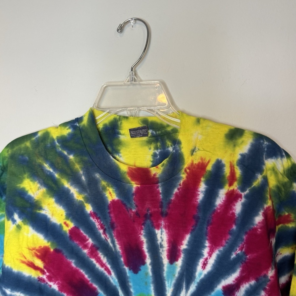 Vintage Tie-Dye Spiral Pattern Graphic T-Shirt XL BVD - Picture 2 of 8